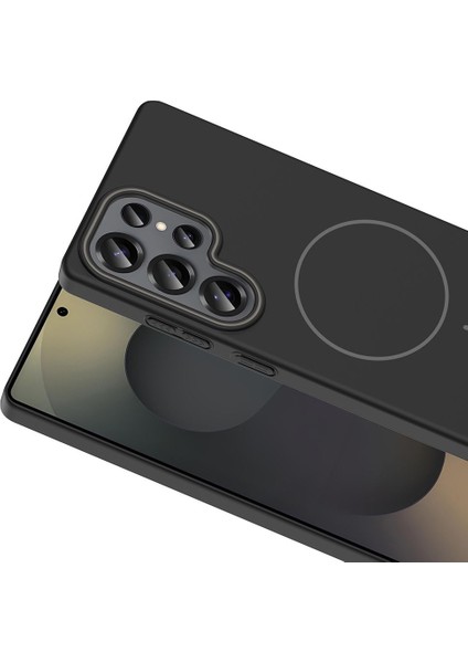 Samsung Galaxy S25 Ultra Uyumlu Magsafe Özellikli Pürüzsüz Yüzey Sert Pc Silikon Kılıf modelleri