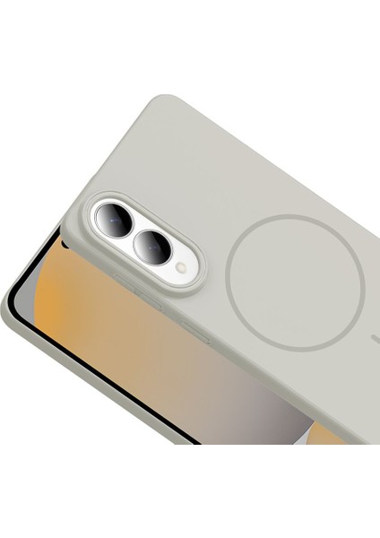 Samsung Galaxy S25 Edge Uyumlu Magsafe Özellikli Pürüzsüz Yüzey Sert Pc Silikon Kılıf