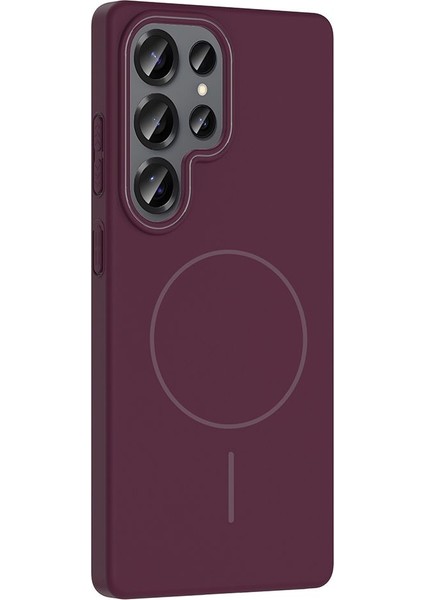 Samsung Galaxy S25 Ultra Uyumlu Magsafe Özellikli Pürüzsüz Yüzey Sert Pc Silikon Kılıf fiyatları