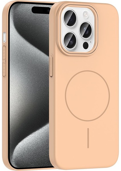 Iphone 15 Pro Uyumlu Magsafe Özellikli Pürüzsüz Yüzey Sert Pc Silikon Kılıf