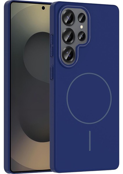 Samsung Galaxy S25 Ultra Uyumlu Magsafe Özellikli Pürüzsüz Yüzey Sert Pc Silikon Kılıf