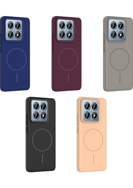 Xiaomi Mi 14T Pro Uyumlu Magsafe Özellikli Pürüzsüz Yüzey Sert Pc Silikon Kılıf