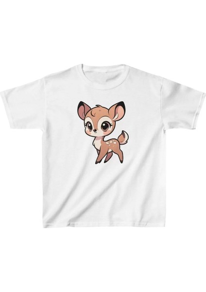 Unisex Çocuk Baskılı T-Shirt - Beyaz