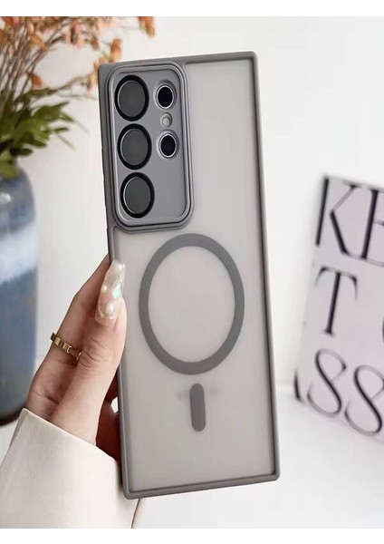 Samsung Galaxy S24 Ultra Uyumlu Magsafe Lens Korumalı Kılıf