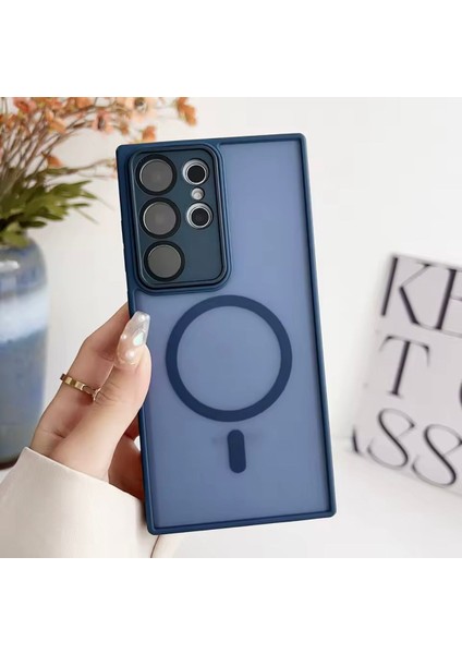Samsung Galaxy A55 Uyumlu Magsafe Lens Korumalı Kılıf