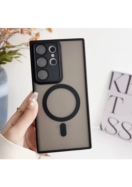 Samsung Galaxy S24 Plus Uyumlu Magsafe Lens Korumalı Kılıf