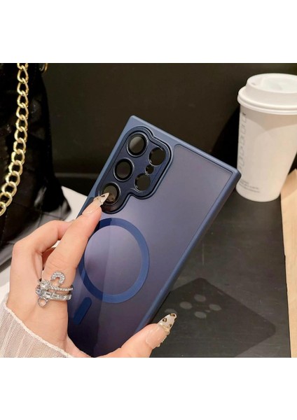 Samsung Galaxy S24 Plus Uyumlu Magsafe Lens Korumalı Kılıf