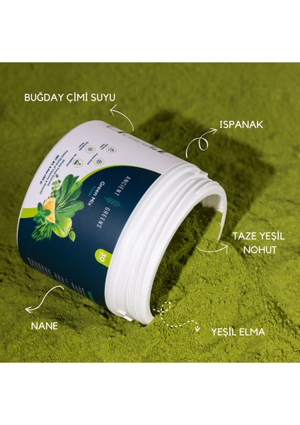 Green Mix Büyük Boy 180G 30PORSIYON I Bitkisel Yeşil Karışım Glutensiz, Vegan, Katkı ve Koruyucu Madde Içermez fiyatları