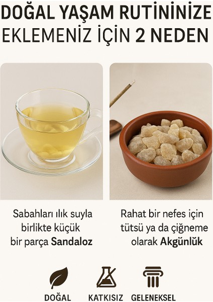 Sandaloz Sakızı & Akgünlük Sakızı - 2'li Set - | Bitkisel Reçine | Doğal Sandaloz | Ak Günlük Sakızı