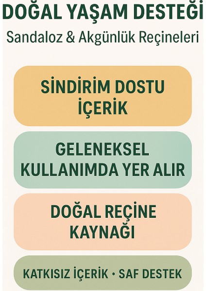 Sandaloz Sakızı & Akgünlük Sakızı - 2'li Set - | Bitkisel Reçine | Doğal Sandaloz | Ak Günlük Sakızı