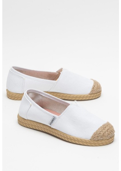 Kadın Keten Babet Ayakkabı Beyaz fiyatları