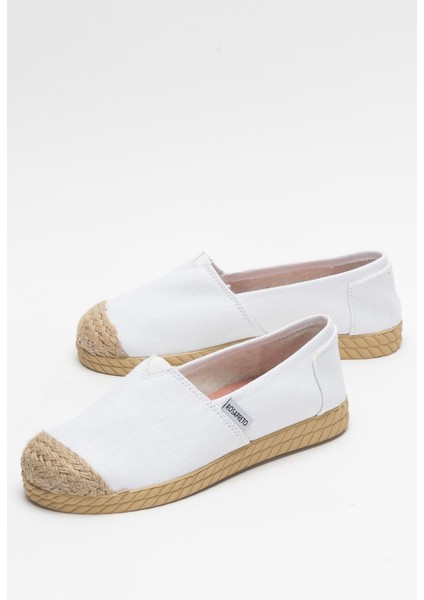 Kadın Keten Babet Ayakkabı Beyaz indirimleri