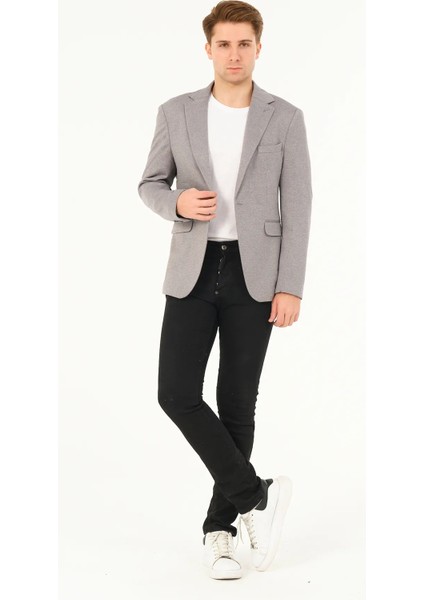 Erkek Slim Fit Blazer Ceket Gri indirimleri