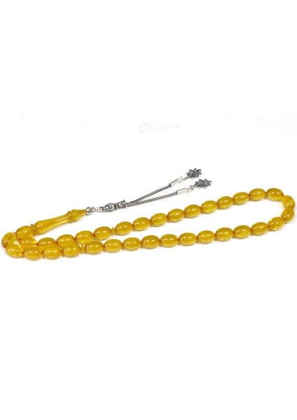 Ateş Kehribar Tesbih 8*12 mm (KHR-10972)