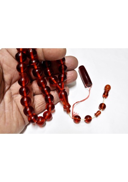 Ateş Kehribar Tesbih 12*12 mm (KHR-11045) fırsatları