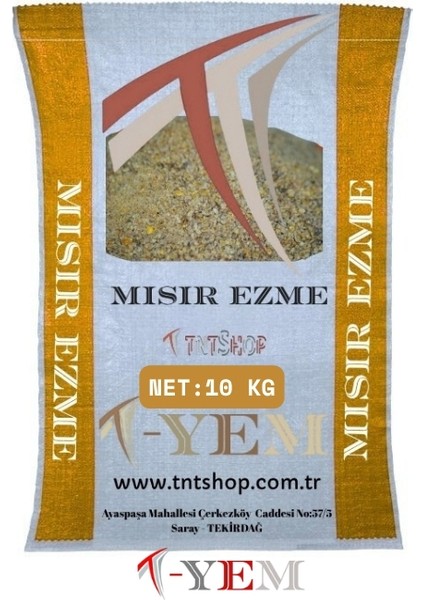 T-Yem Mısır Ezme 10 kg - Sindirilebilirliği Yüksek, Besleyici Hayvan Yemi