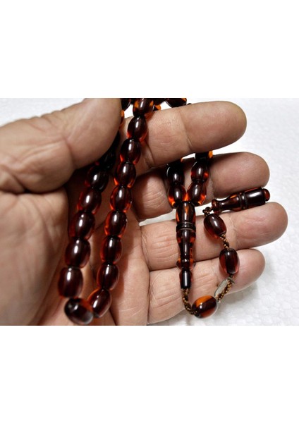 Ateş Kehribar Tesbih 9*10 mm (KHR-11073) modelleri