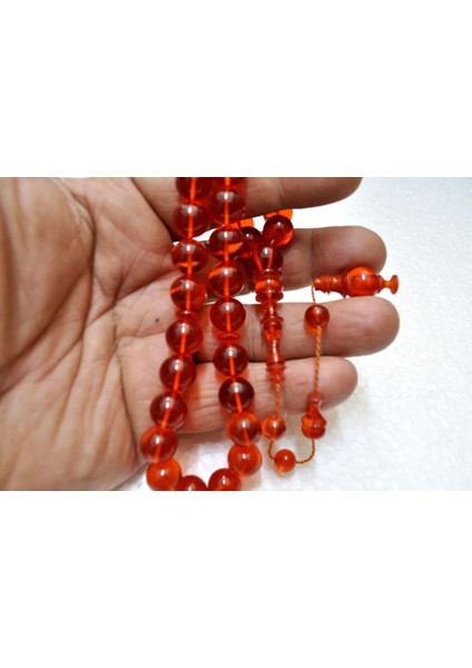 Ateş Kehribar Tesbih Küre Kesim 12*12 mm (KHR-11100) indirimleri