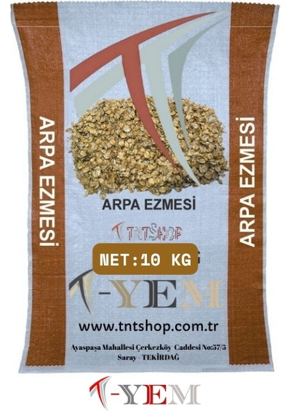 T-Yem Arpa Ezmesi 10 kg - Hayvanlar Için Doğal ve Besleyici Enerji Kaynağı