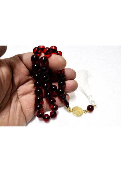 Ateş Kehribar Tesbih 11*12 mm (KHR-11049) modelleri