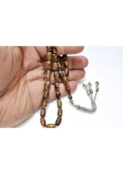 Sıkma Kehribar Tesbih Kapsül Kesim 7*12 mm (KHR-11107) indirimleri