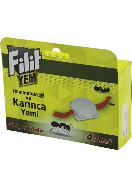 Filit 4pcs Karınca - Hamam Böcek Yemi 6AY Etkili - Istasyon Yem: 1.5gr x 4AD.=6GR (2818)
