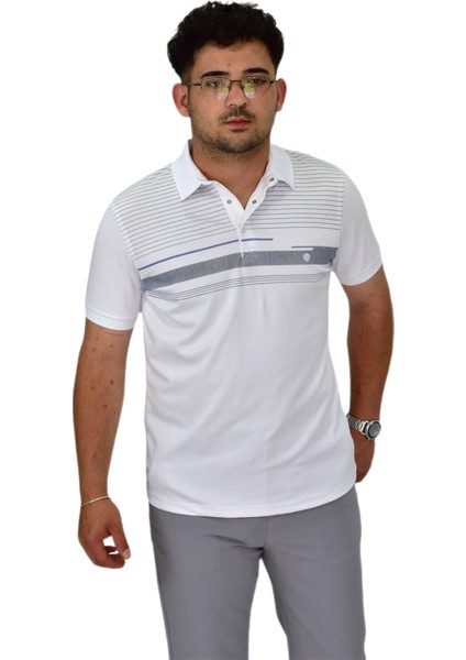 Erkek Polo Yaka Pano Çizgili Tişört T273 BGL-ST04592