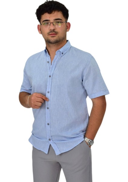 Erkek Pamuklu Yazlık Kısa Kol Gömlek 9664 BGL-ST04595 fiyatları