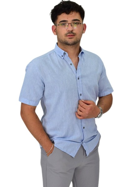 Erkek Pamuklu Yazlık Kısa Kol Gömlek 9664 BGL-ST04595 modelleri