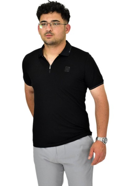 Erkek Polo Yaka Fermuarlı Tişört T237 BGL-ST04593