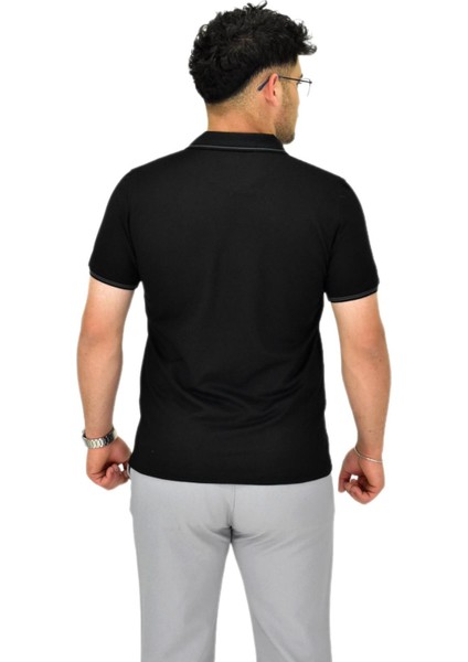 Erkek Polo Yaka Fermuarlı Tişört T237 BGL-ST04593