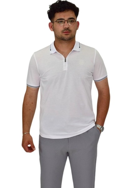Erkek Polo Yaka Fermuarlı Tişört T237 BGL-ST04593