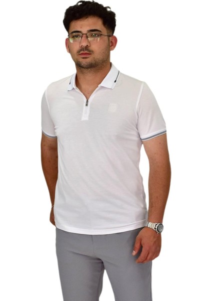 Erkek Polo Yaka Fermuarlı Tişört T237 BGL-ST04593