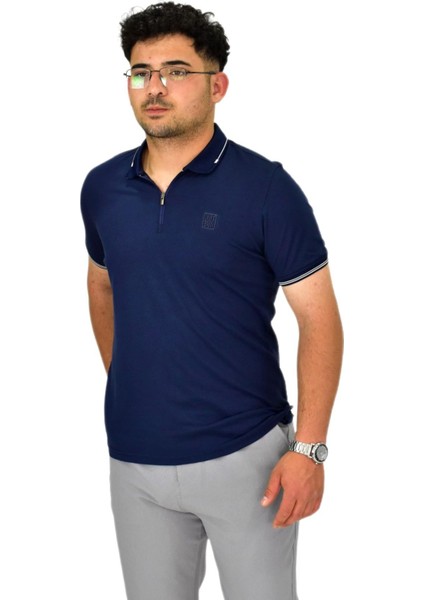Erkek Polo Yaka Fermuarlı Tişört T237 BGL-ST04593