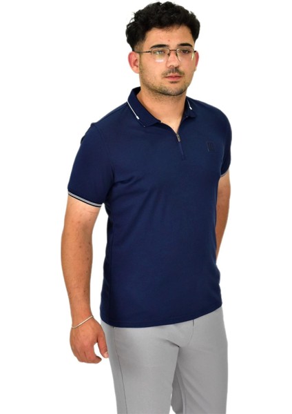 Erkek Polo Yaka Fermuarlı Tişört T237 BGL-ST04593