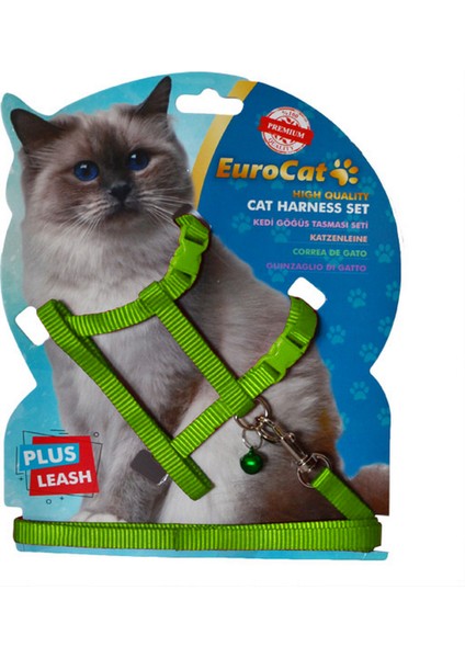 Kedi Göğüs Tasması Yeşil Yktsn