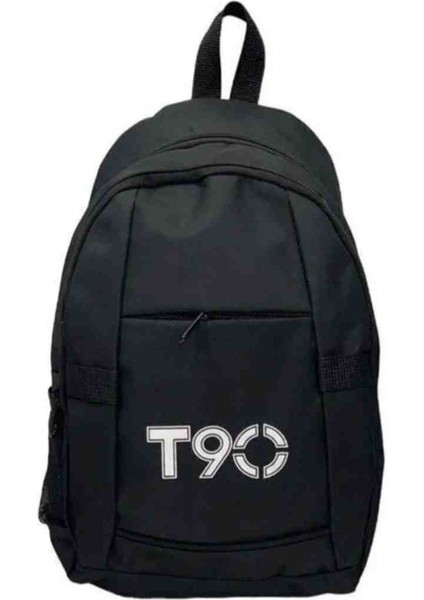 Unisex T90 Outdoor Siyah Iki Bölmeli Mini Sırt Günlük Küçük Boy Astarlı Su Geçirmez Kumaş 8254