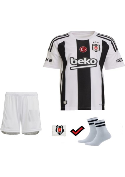 Beşiktaş Ciro Immobile Beyaz 2024/2025 Yeni Sezon Çocuk Futbol Forması Çorap ve Bileklik Hediye