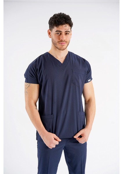 Dr. Greys Modeli Likralı Hemşire Forması Yarasa Kol Doktor Scrubs Hastane Takımı modelleri