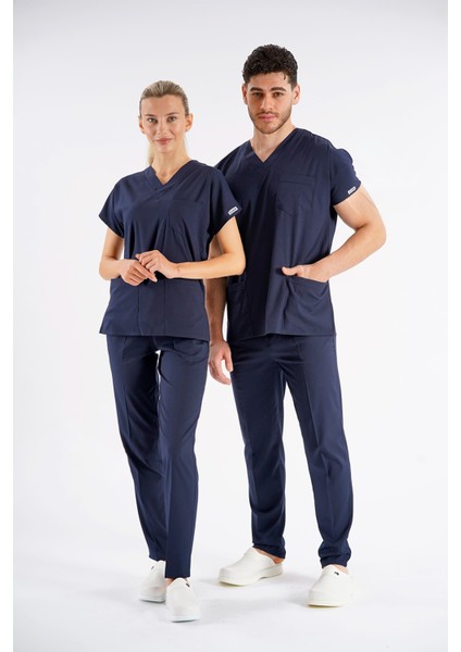 Dr. Greys Modeli Likralı Hemşire Forması Yarasa Kol Doktor Scrubs Hastane Takımı indirimleri