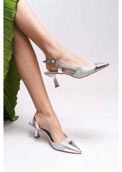 Thertria Kadın Arkası Açık Sivri Burun Stiletto 0012012