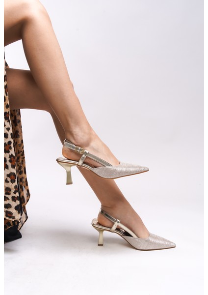 Evelniel Kadın Arkası Açık Sivri Burun Stiletto 001209 indirimleri