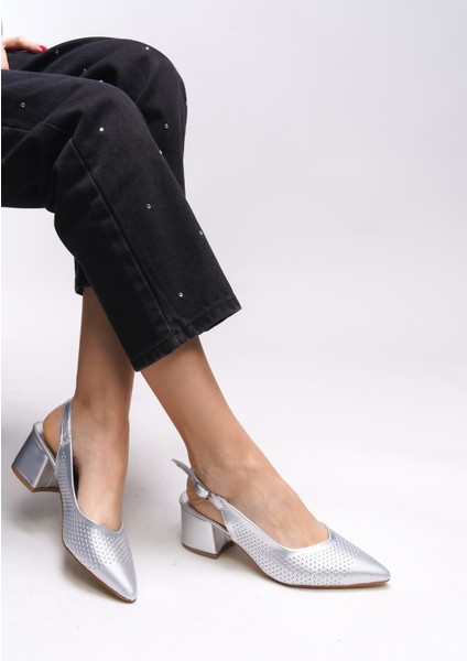 Maudthyl Kadın Arkası Açık Sivri Burun Kalın Topuklu Ayakkabı 0012443 fiyatları