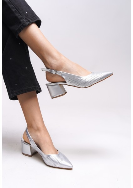 Maudthyl Kadın Arkası Açık Sivri Burun Kalın Topuklu Ayakkabı 0012443 modelleri