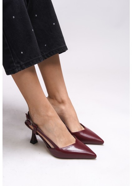 Elyerue Kadın Arkası Açık Sivri Burun Stiletto 0012725