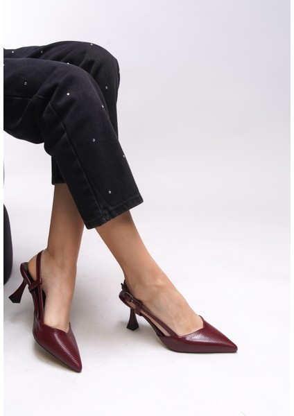Elyerue Kadın Arkası Açık Sivri Burun Stiletto 0012725 fiyatları