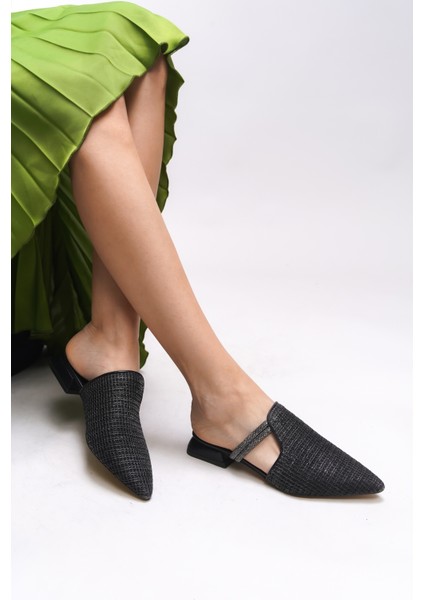 Elthaela Kadın Sivri Burun Kısa Topuklu Terlik 0012804 fiyatları