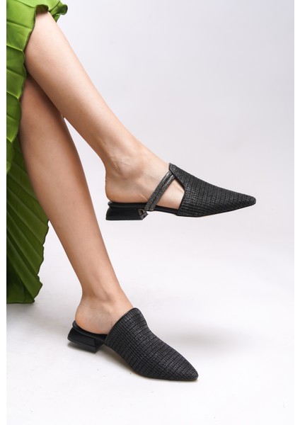 Elthaela Kadın Sivri Burun Kısa Topuklu Terlik 0012804 modelleri