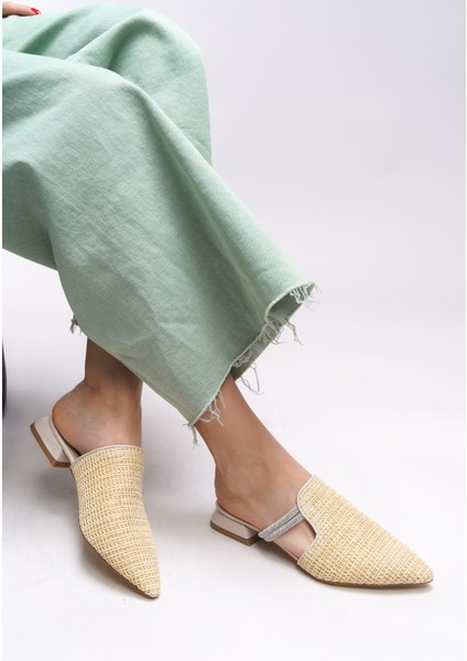 Elthaela Kadın Sivri Burun Kısa Topuklu Terlik 0012804 fiyatları