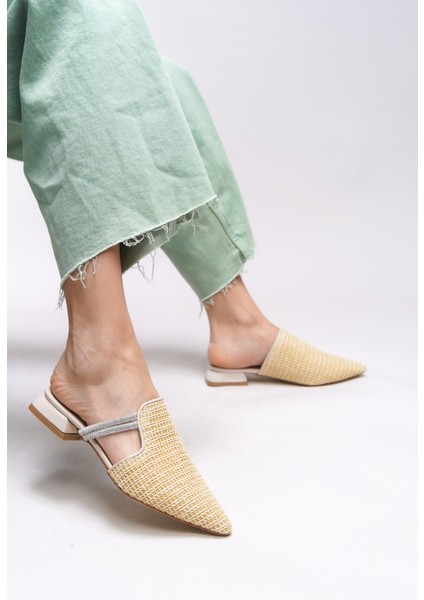 Elthaela Kadın Sivri Burun Kısa Topuklu Terlik 0012804 fırsatları